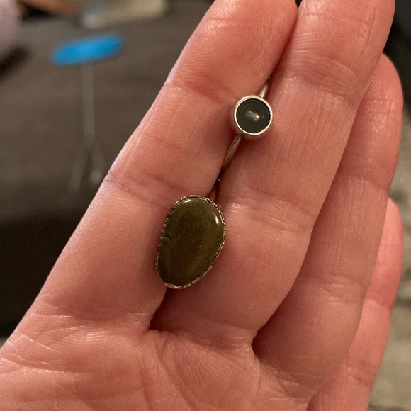 Featheroak Jewellery Artist Handmade Scottish Raw Refined Stone Ring Set - Picture 8 of 15